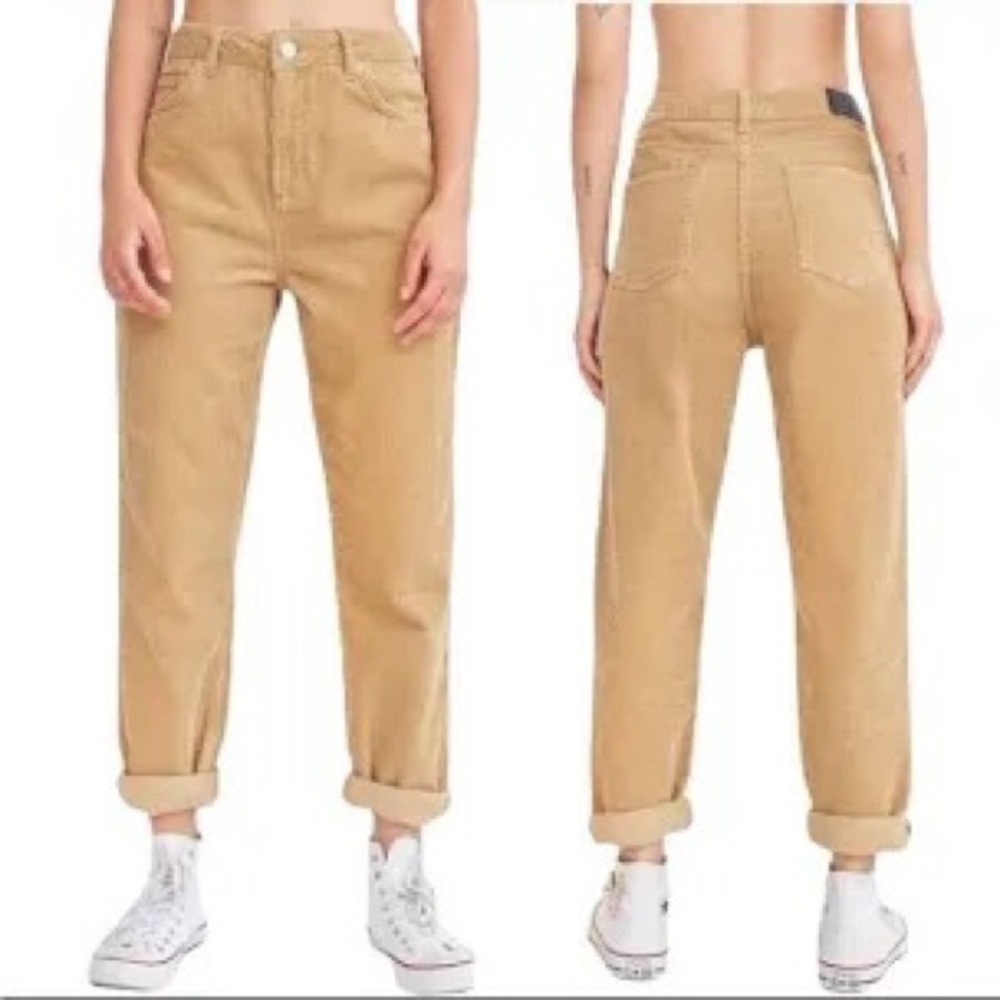 Urban Outfitters BDG Tan Corduroy High Rise Mom Jeans Pants Women’s Size 25 0